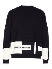 Pulls Elisabetta Franchi à col rond noir