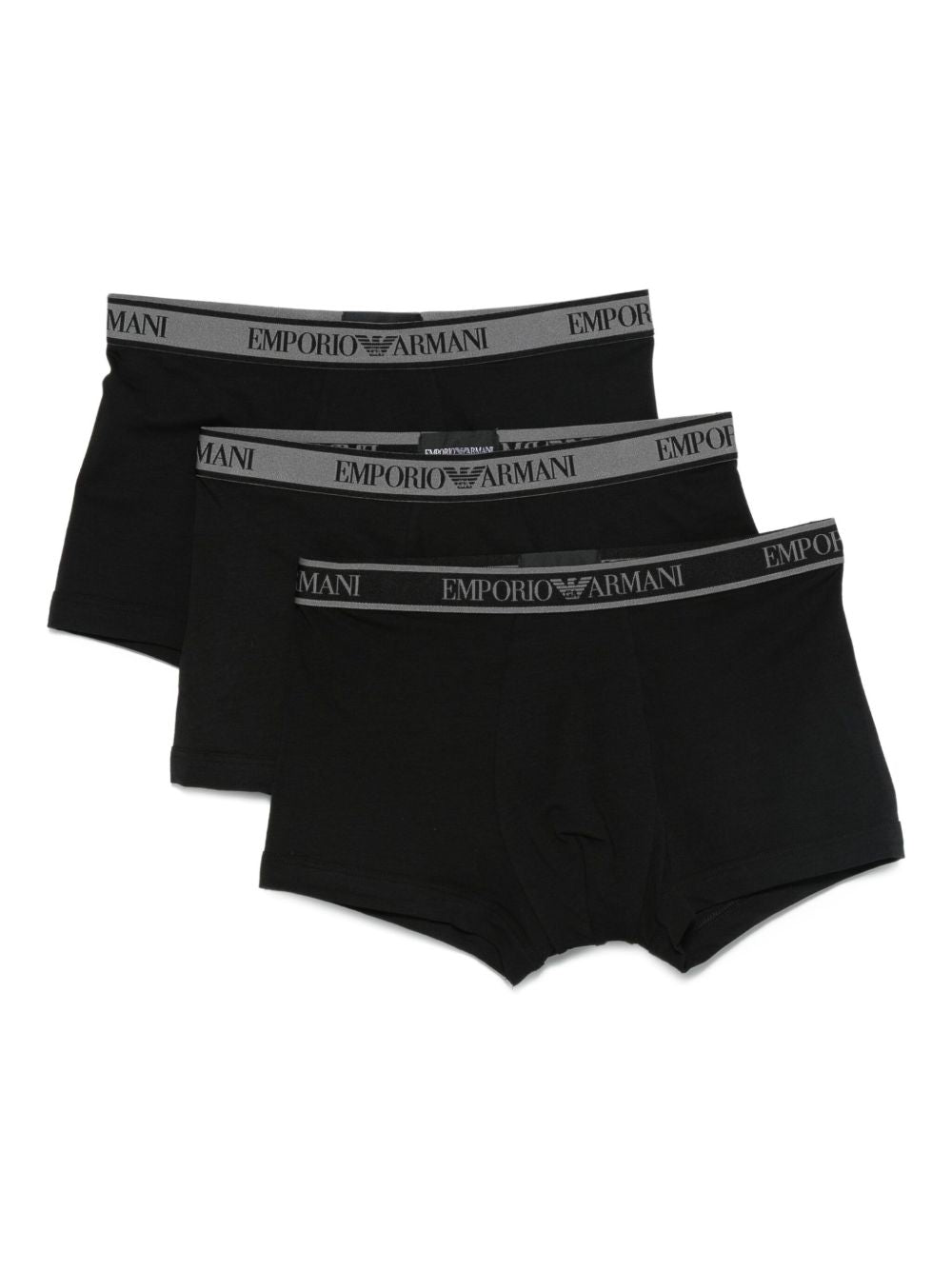 Emporio Armani Black Silk-Nylon Boxers — 3-Pack