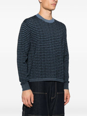 Emporio Armani Sweaters Blue crewneck jumper