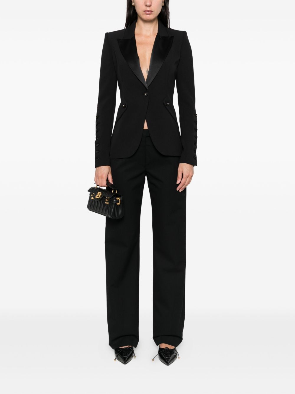 Elisabetta Franchi Jackets Black tailored jacket