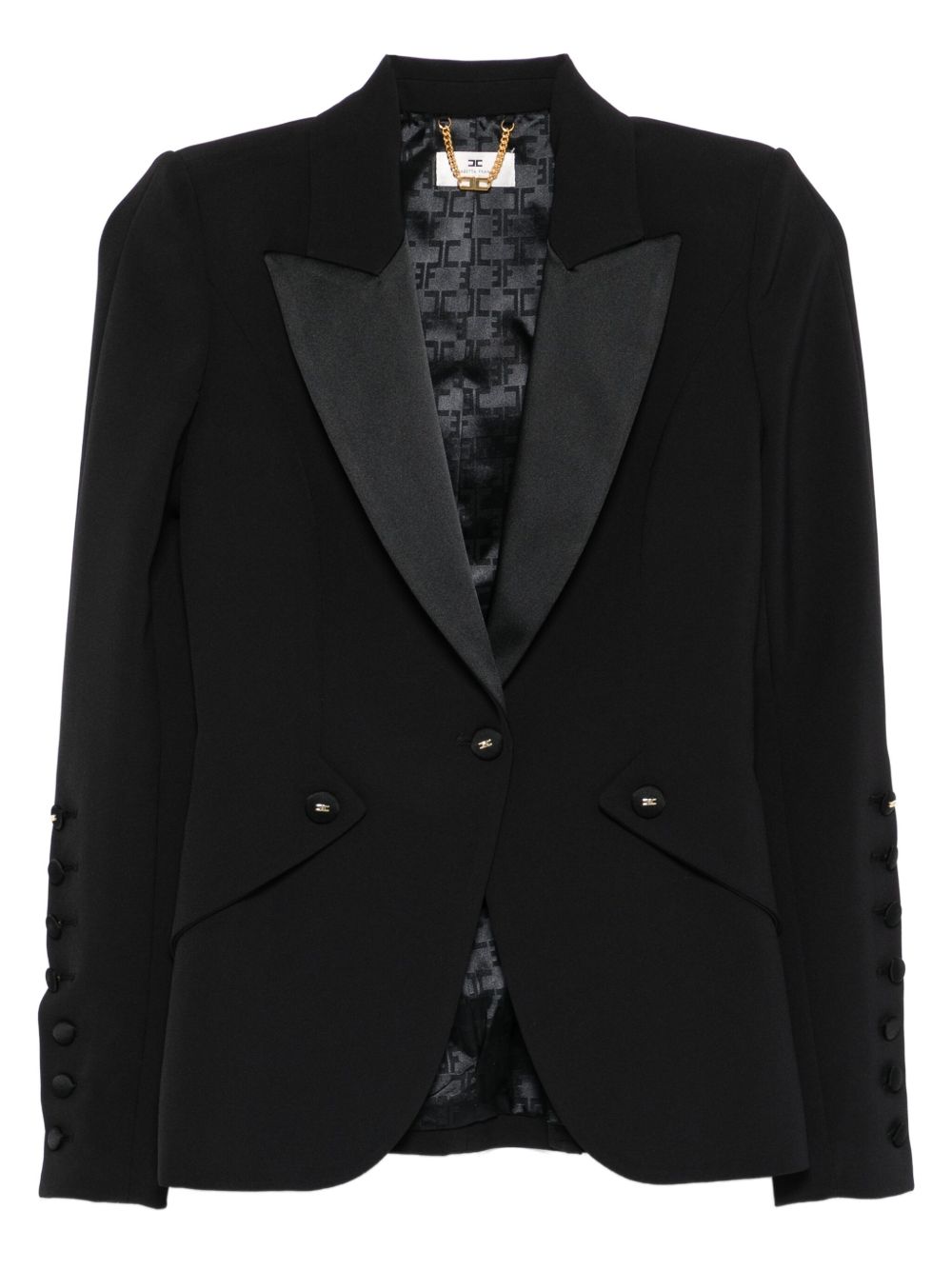 Elisabetta Franchi Jackets Black tailored jacket