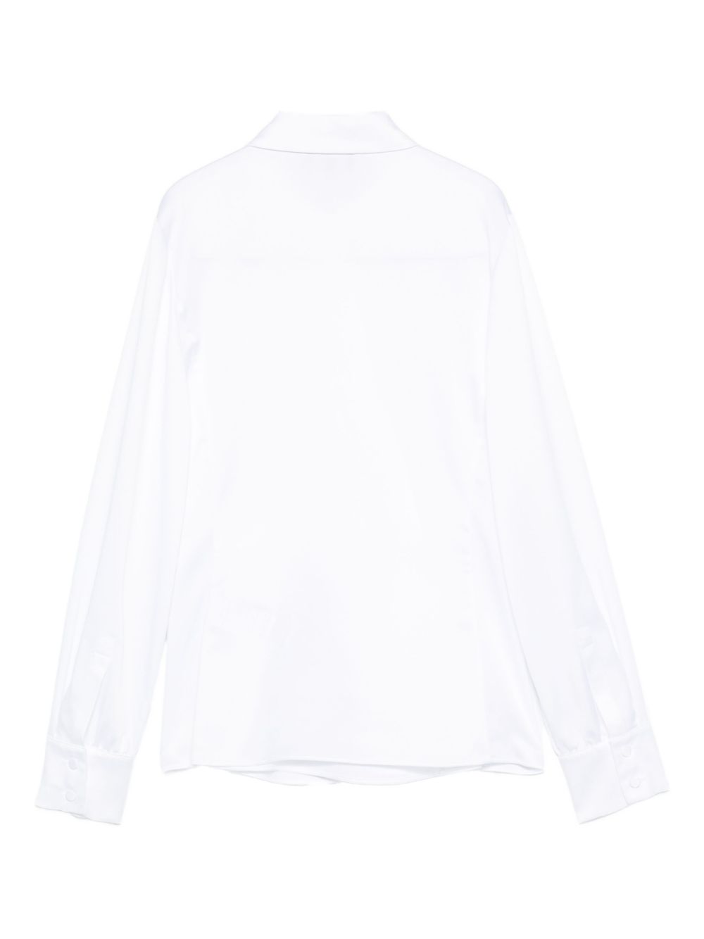 Emporio Armani White Wrap‑Front Shirt — Long Sleeve