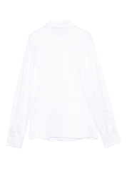 Emporio Armani White Wrap‑Front Shirt — Long Sleeve