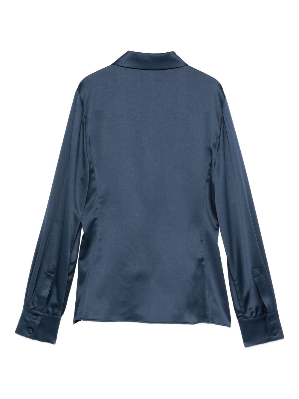 Emporio Armani blue wrap shirt