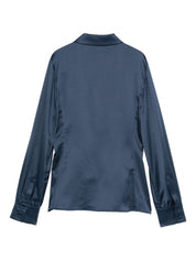Emporio Armani blue wrap shirt