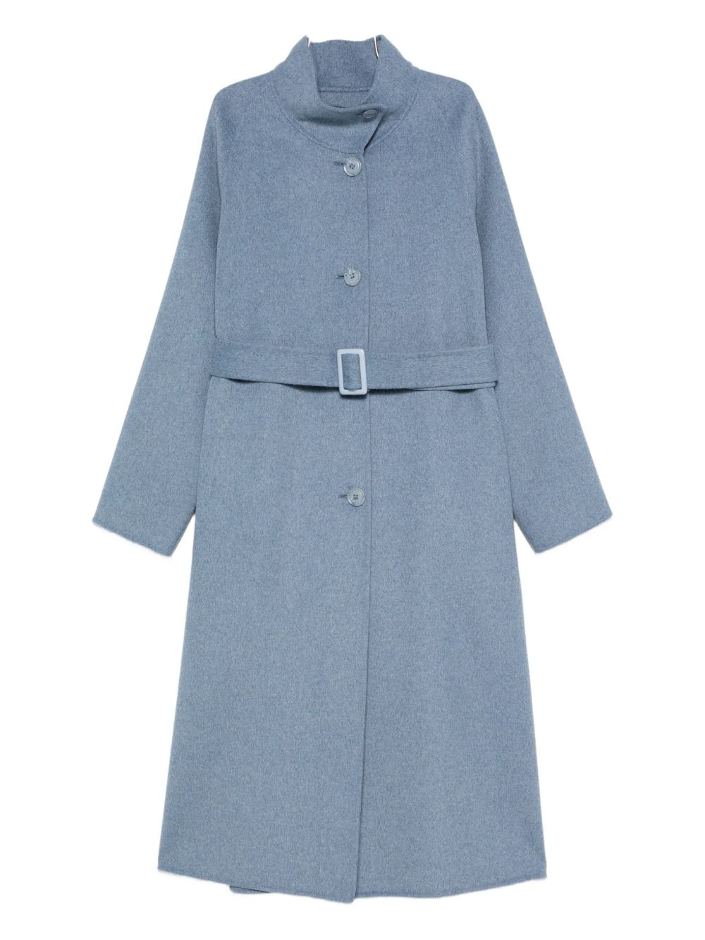 Clear Blue Wool-Blend Coat — Emporio Armani
