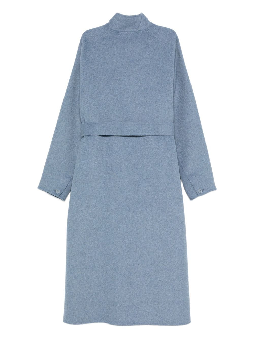 Clear Blue Wool-Blend Coat — Emporio Armani