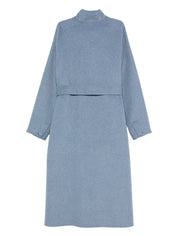 Clear Blue Wool-Blend Coat — Emporio Armani