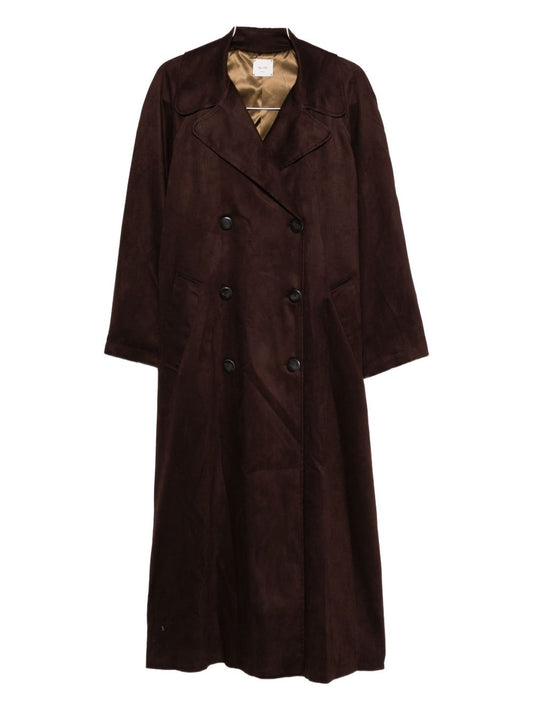 Alysi Brown Wrap Coat — Refined warmth for winter