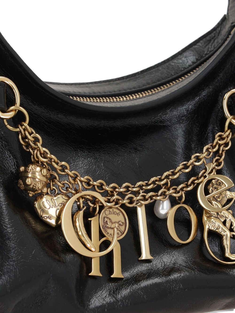 Chloé Charms hobo bag in shiny leather