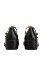 Escarpins Mary Jane en cuir noir à talons Tod'S