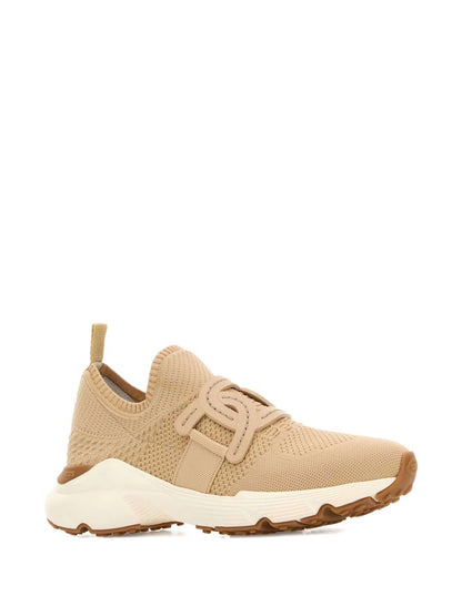 Tod's Beige Sneakers — Knit Slip‑On Comfort