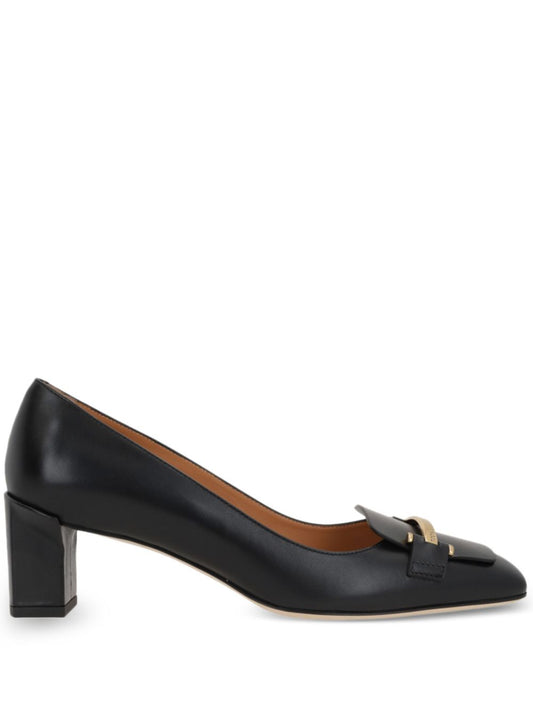Tod's With Heel Black — Leather High Heel Pumps