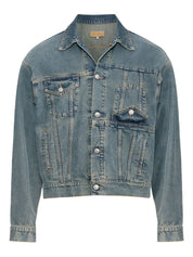 Manteaux MM6 Maison Margiela Veste en coton bleu clair