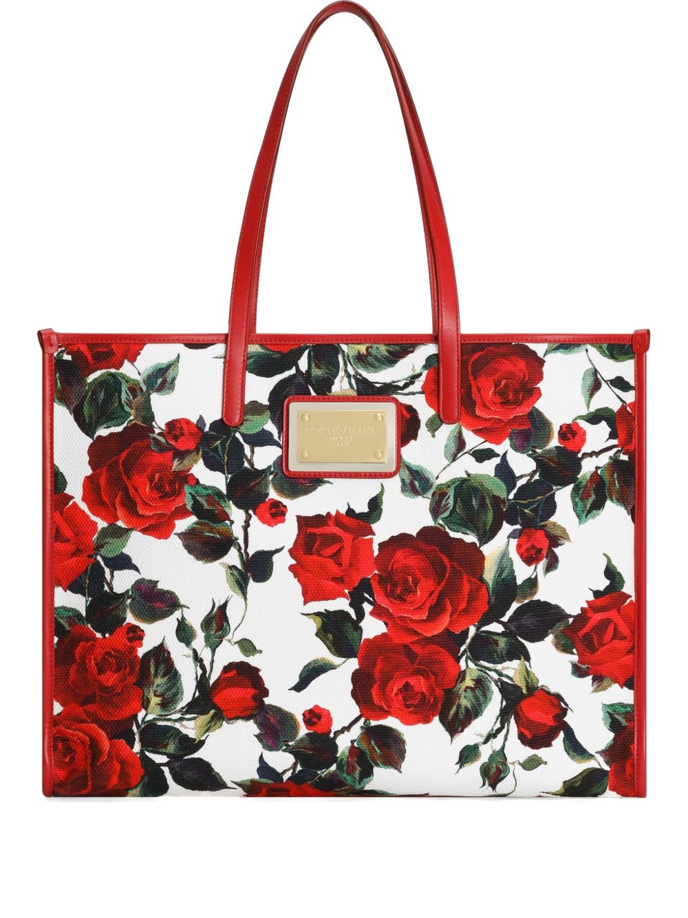 Sacs Dolce &amp; Gabbana. Grand sac fourre-tout en toile rouge