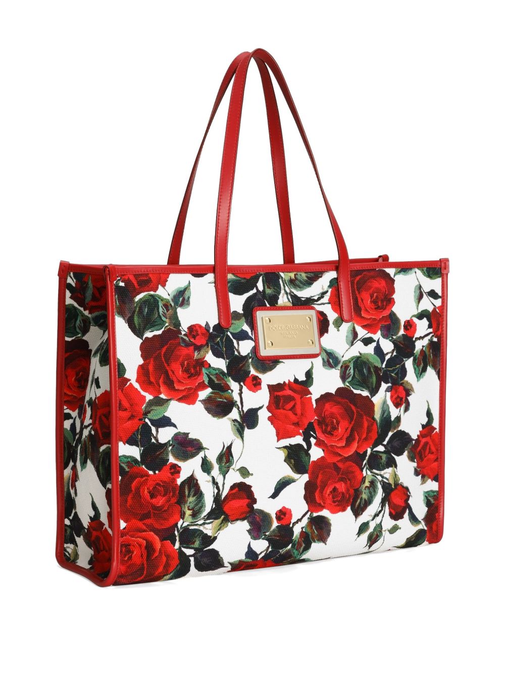 Sacs Dolce &amp; Gabbana. Grand sac fourre-tout en toile rouge