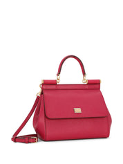 Dolce & Gabbana Bags.. Fuchsia medium leather handbag