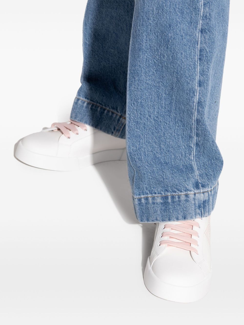 Dolce & Gabbana Pink Sneakers — Portofino Leather Comfort