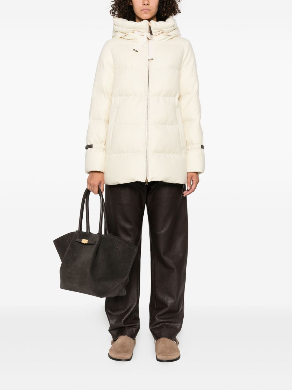 Herno White Quilted Coat — Lightweight Luxury Puffer