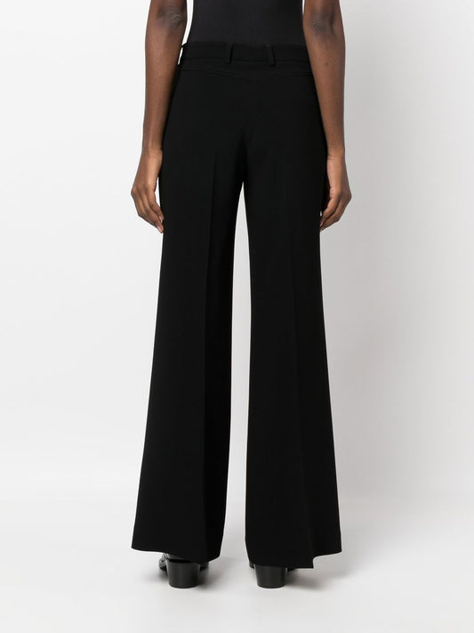 Alberto Biani Trousers Black — Silk & Nylon Flared