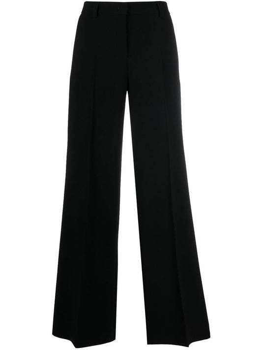 Alberto Biani Trousers Black — Silk & Nylon Flared