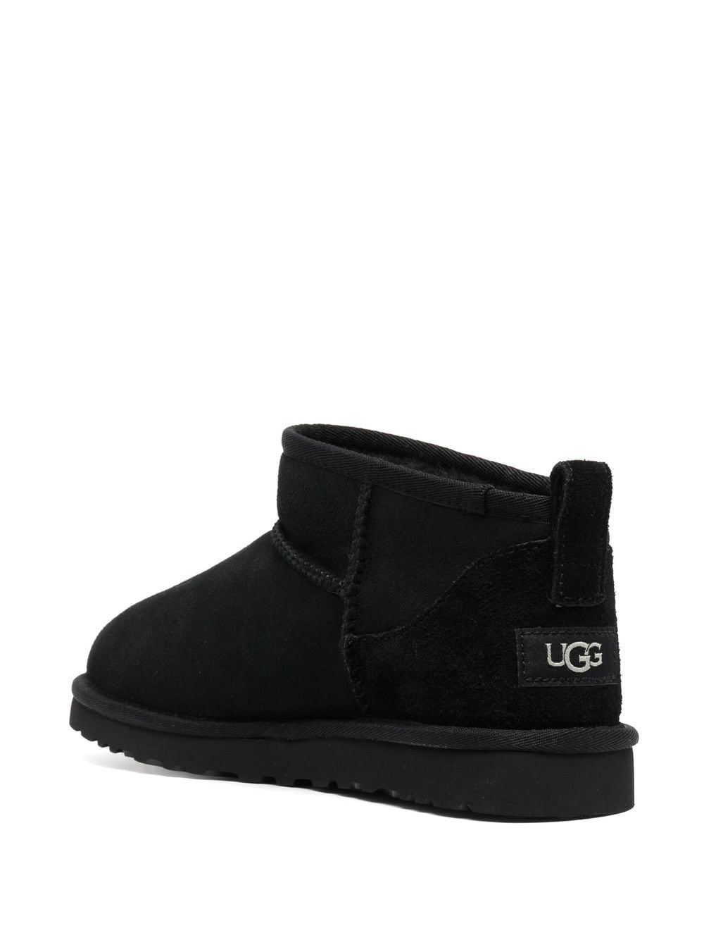 Bottes Ugg Australia noires en cuir de veau et peau de mouton