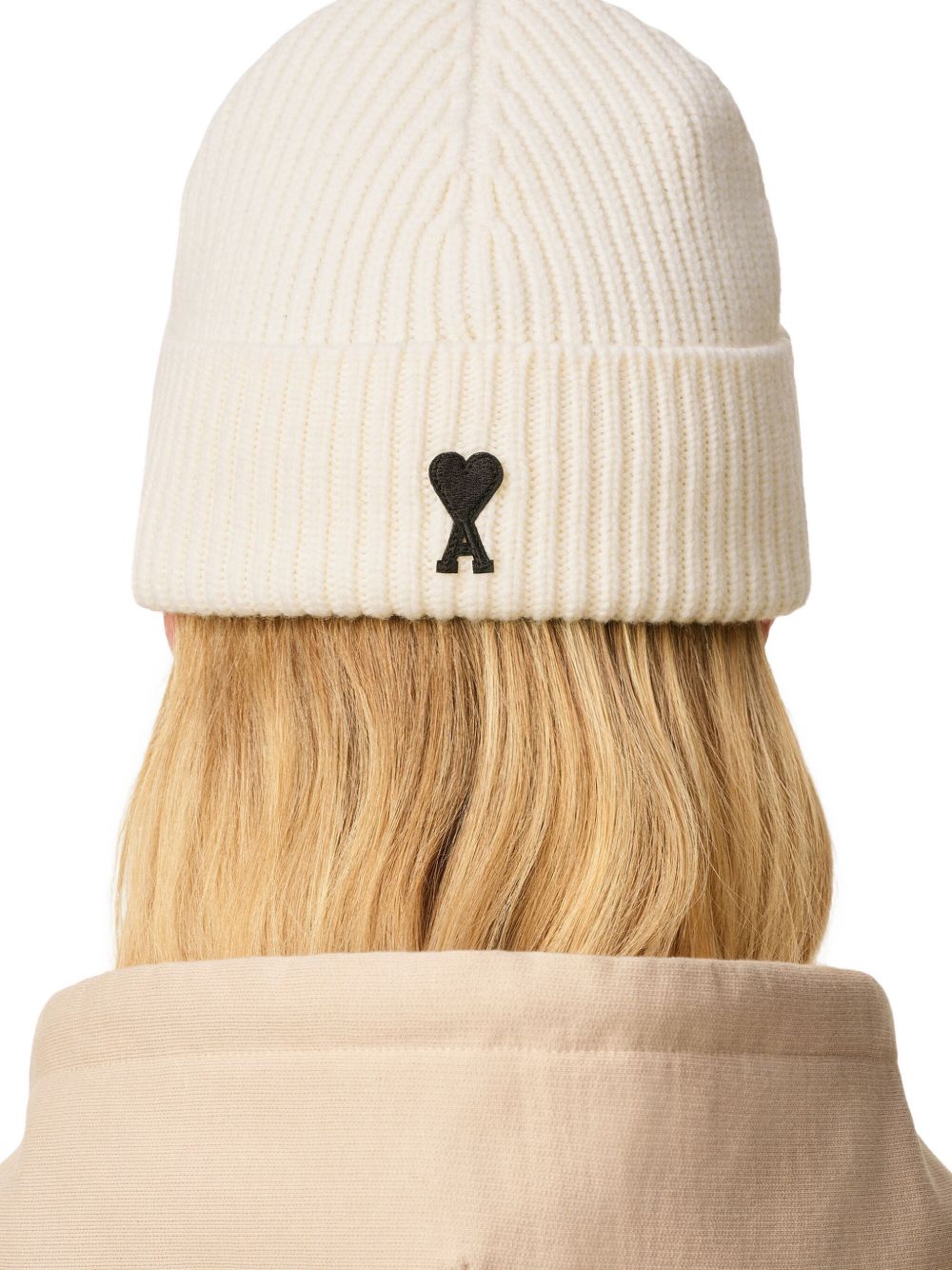 Bonnet en laine beige Ami Paris Hats