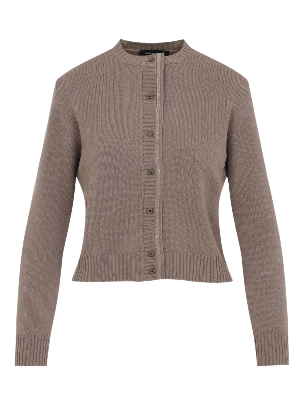 Fabiana Filippi Brown Ribbed Sweater Jacket