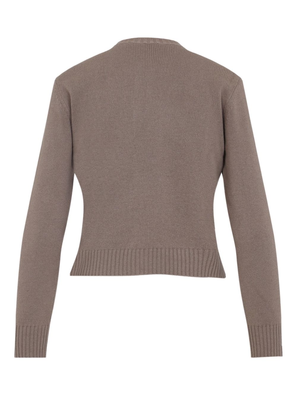 Fabiana Filippi Brown Ribbed Sweater Jacket