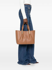 Leather Brown Shopper — Elisabetta Franchi