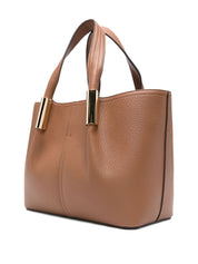 Leather Brown Shopper — Elisabetta Franchi