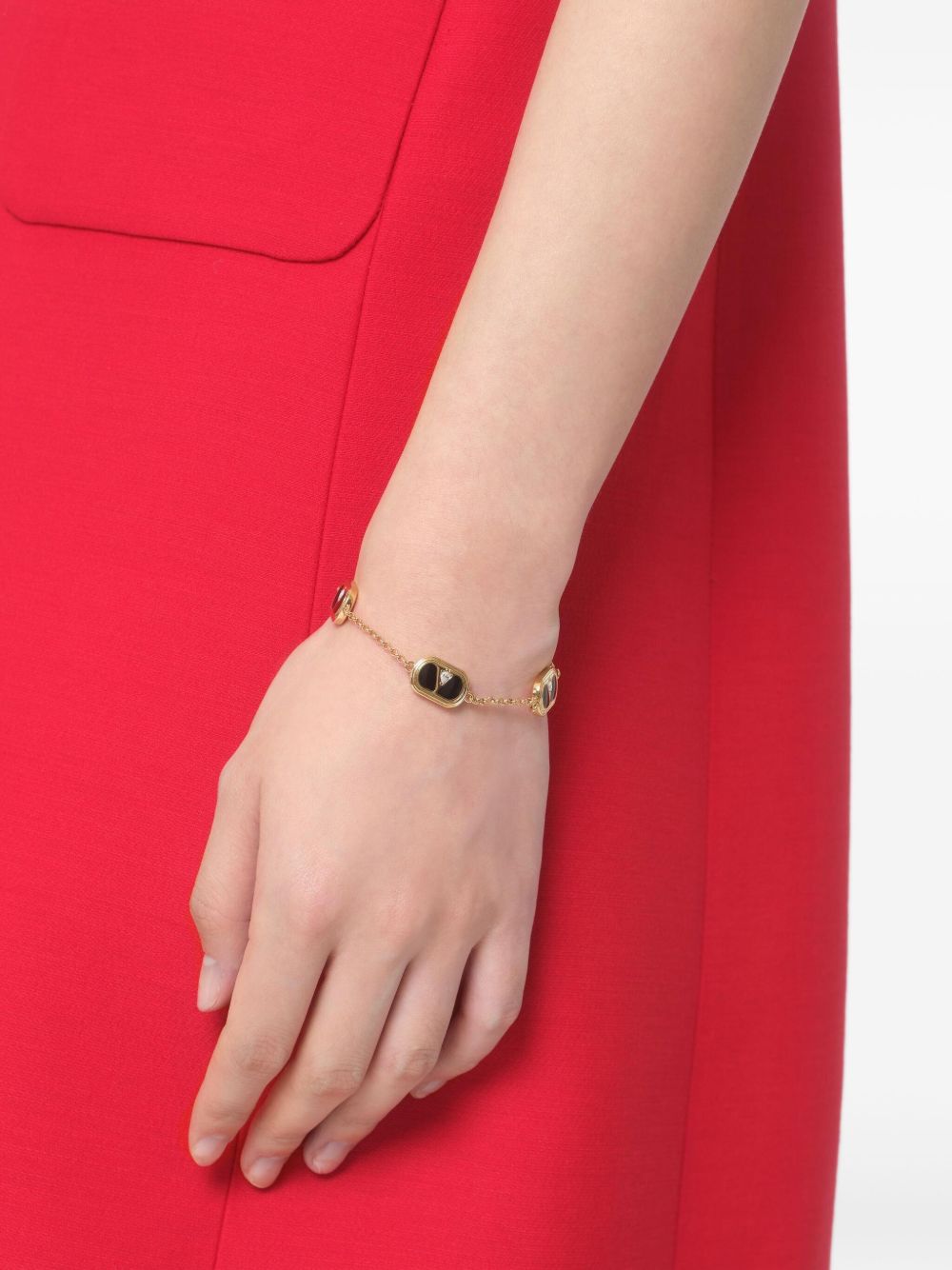 Valentino Garavani - Bracelet ovale avec détails en cristal