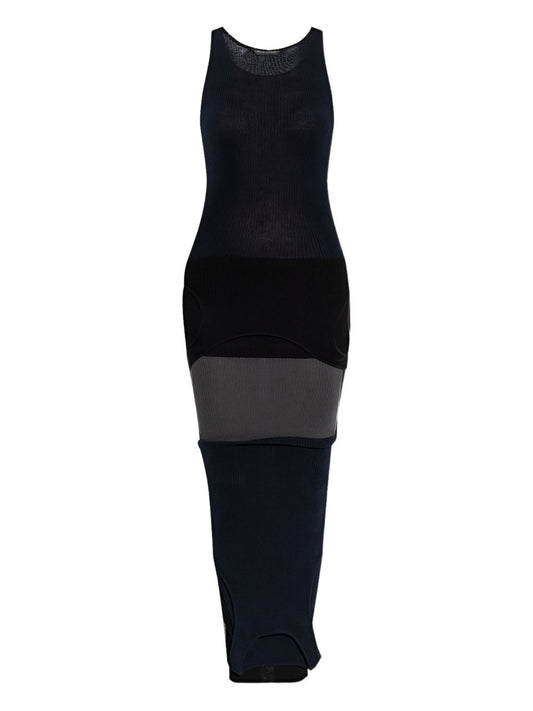 Balenciaga Black Maxi Dress with Cut‑Out Details