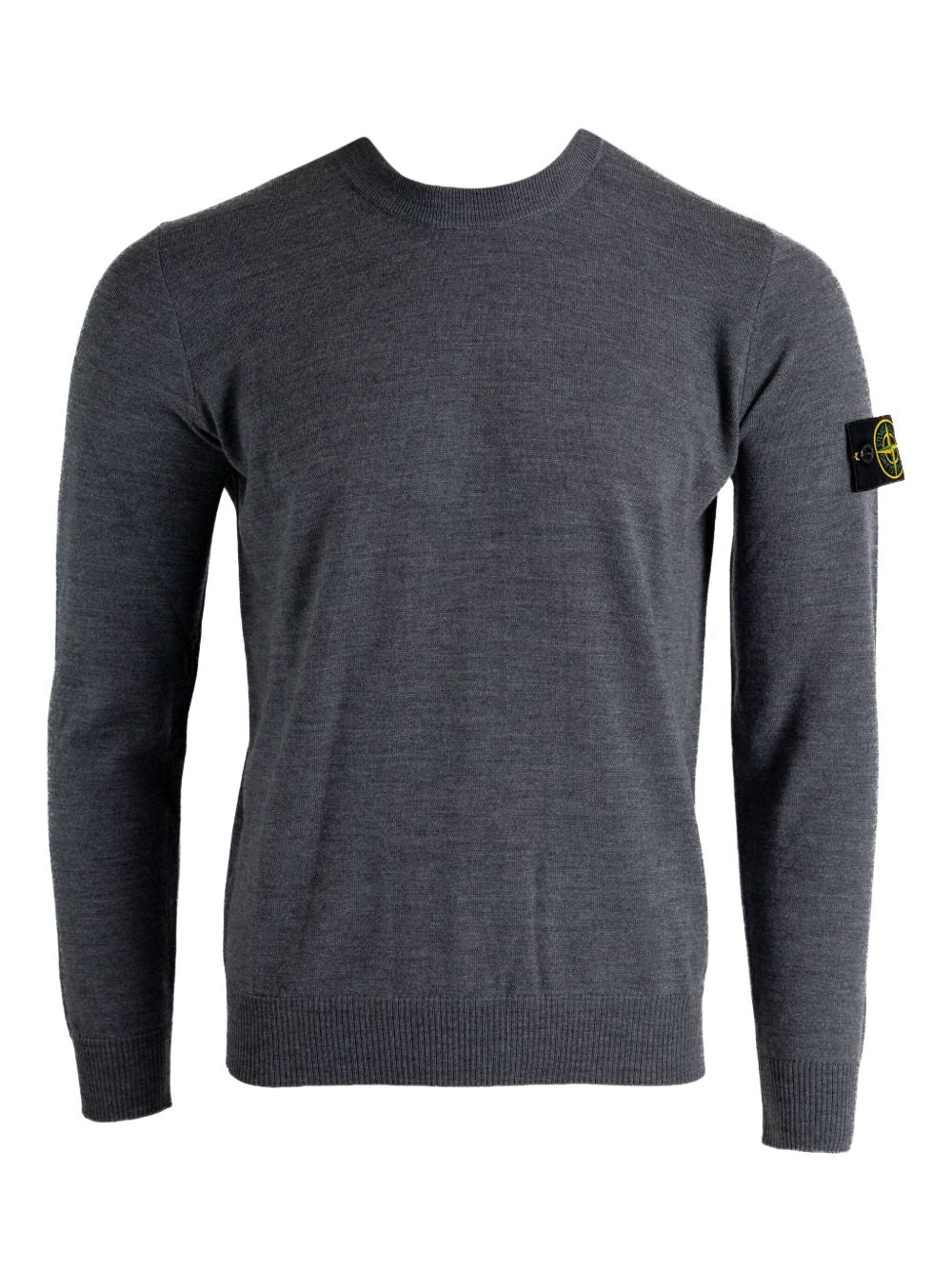 Stone Island Sweaters Grey — Dark‑Grey Crew Neck Sweater