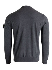 Stone Island Sweaters Grey — Dark‑Grey Crew Neck Sweater