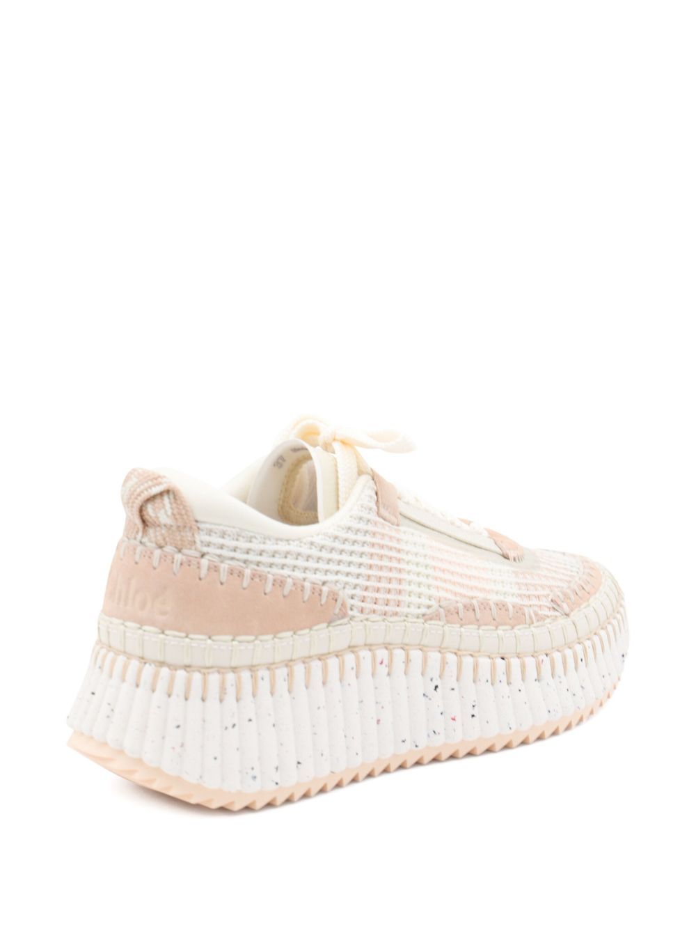 Chloé Sneakers Beige — Woven Blush‑Pink Luxe