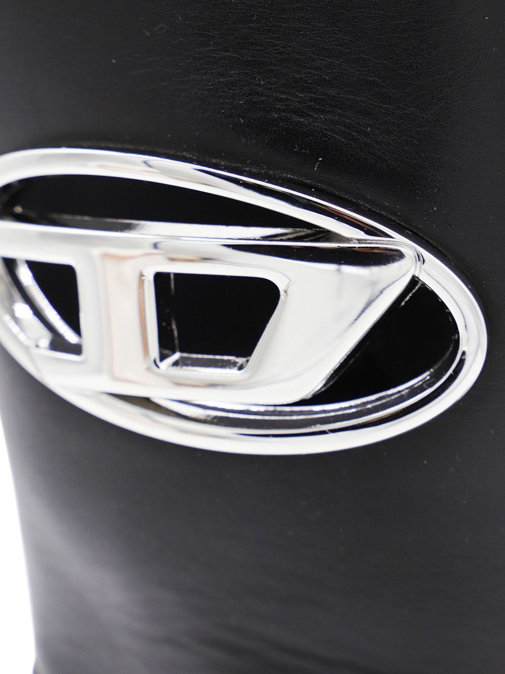 Bottes Diesel en cuir noir style motard