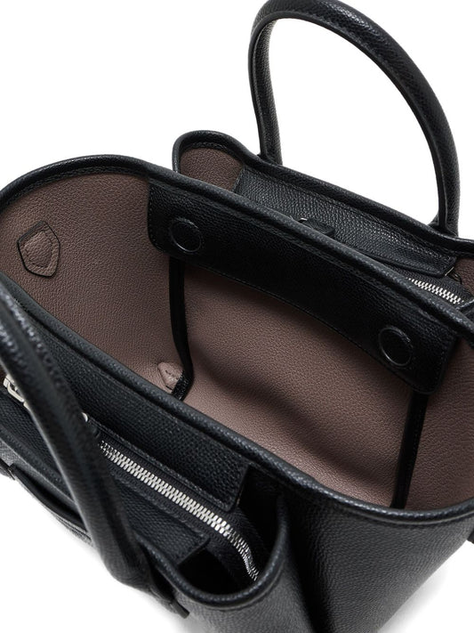 Emporio Armani Black Shopper — Small Tote with Detachable Strap