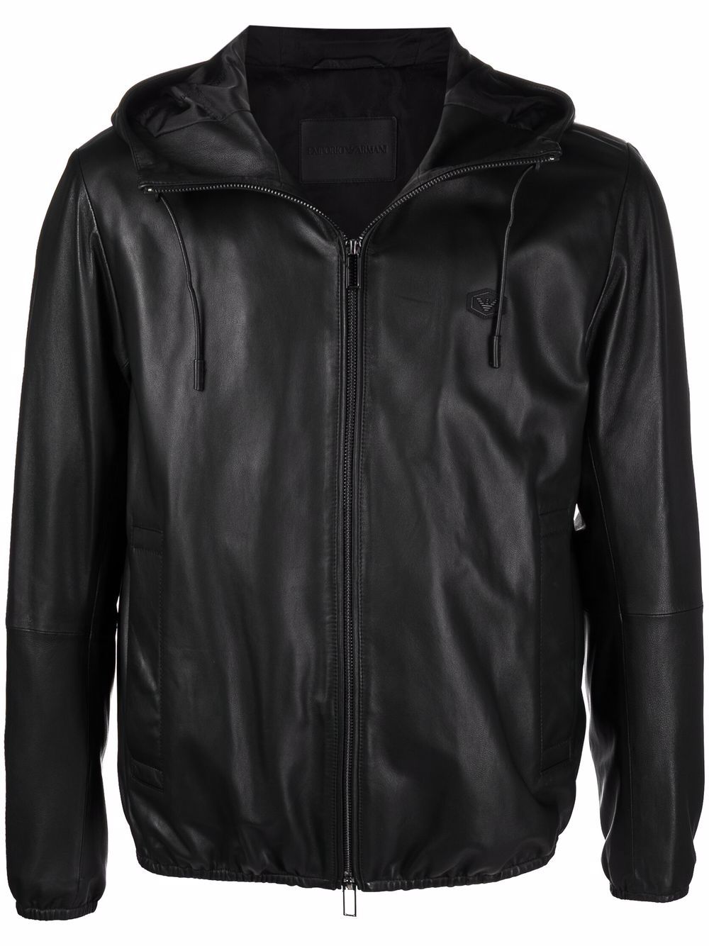 Emporio Armani Jackets Black silk nylon leather