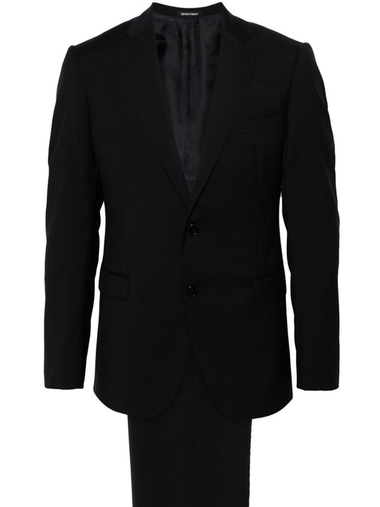 Emporio Armani Grey Wool Suit — Men’s Single‑Breasted
