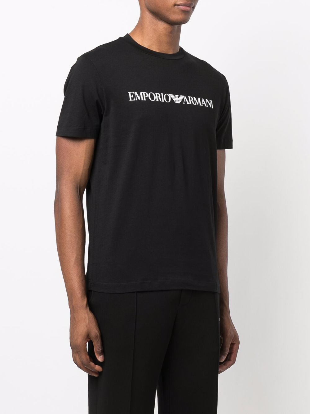 Emporio Armani T-shirts and Polos Black silk blend