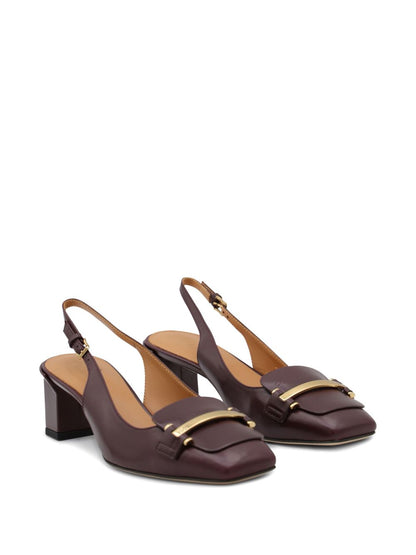 Tod's Brown Medium Heel Slingback Pumps