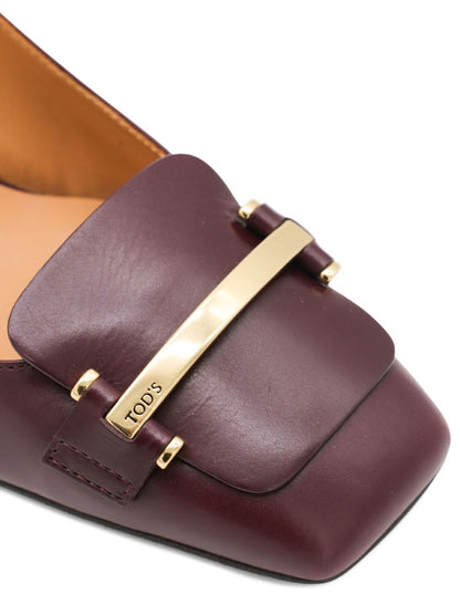 Tod's Brown Medium Heel Slingback Pumps