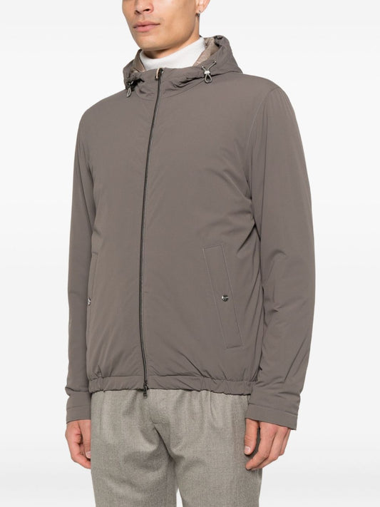 Herno Coats Brown — Men's Luxury Hooded Jacket