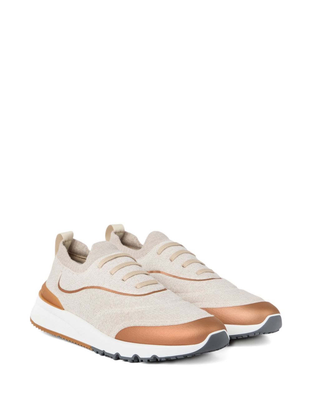Brunello Cucinelli Sneakers in Beige Cotton