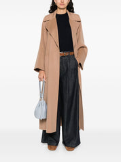 S Max Mara Camel Coat — Long Wool Silk Blend