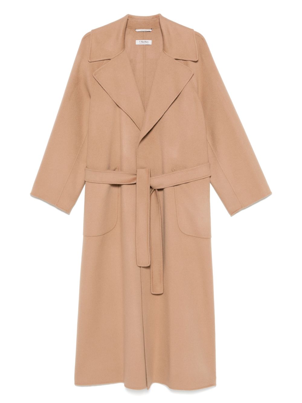 S Max Mara Camel Coat — Long Wool Silk Blend