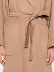 S Max Mara Camel Coat — Long Wool Silk Blend