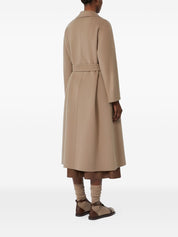 S Max Mara Beige Long Wool Coat