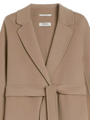 S Max Mara Beige Long Wool Coat